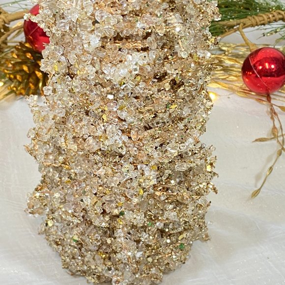 Rachel Zoe Stunning Cluster Crystal Glass Gold Holiday Christmas Tree 18" New - Picture 4 of 6